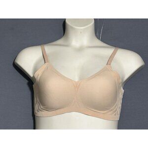 Honeylove Silhouette Bra Sz Large Nude Wireless Removable Pads